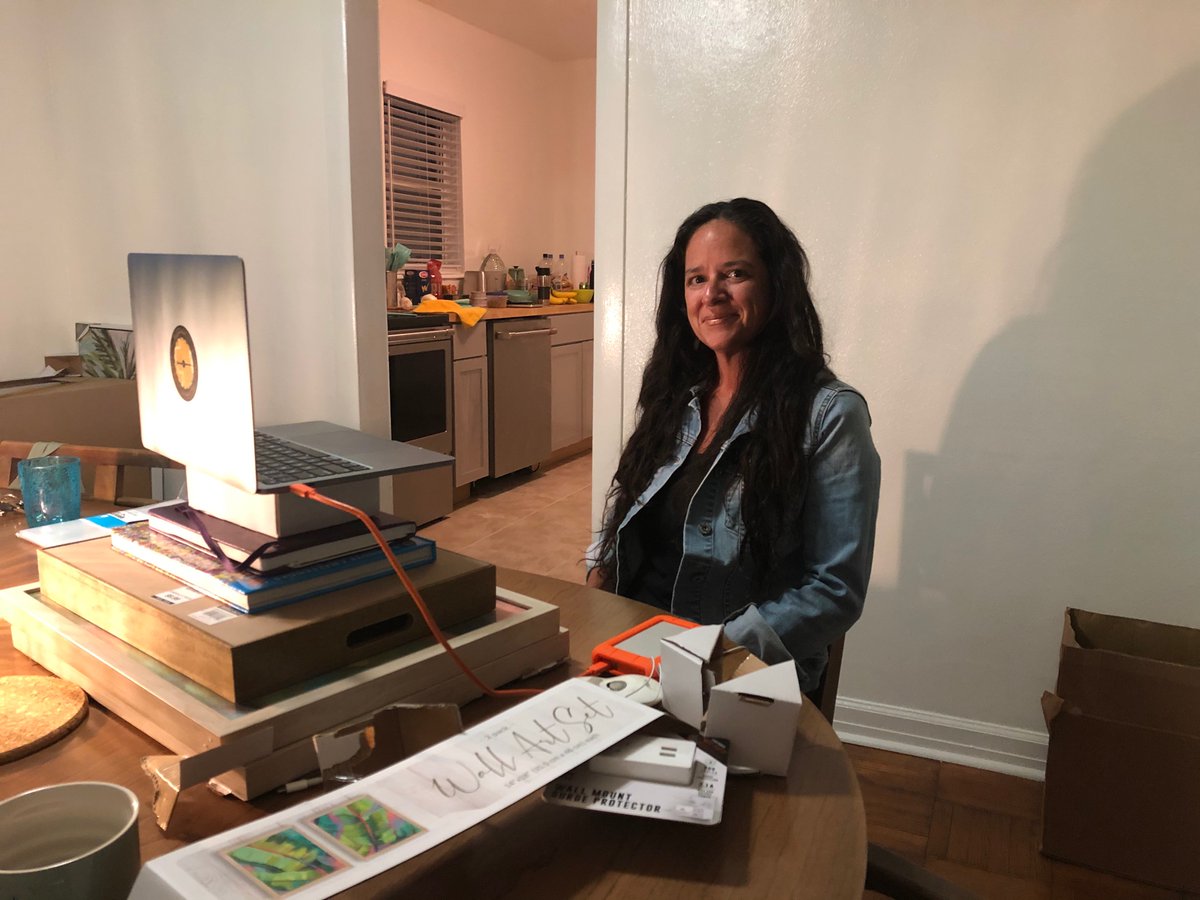 Behind the scenes for <a href="/democracynow/">Democracy Now!</a> ! <a href="/MoniqueVerdin/">Monique Verdin</a> and I evacuated New Orleans to Pensacola together. Then had the privilege of tag-teaming appearances on Democracy Now! this morning.