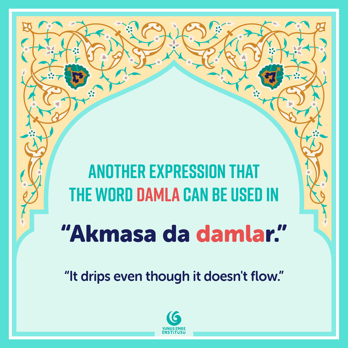 yeeamerika's tweet photo. 🇹🇷 ❝Damlayan su taşı deler❞

🇺🇸 ❝Constant dropping wears away a stone❞

#MerhabaMonday #TurkishIdioms 
#NewLanguage #TurkishCulture https://t.co/5xD7bLT97w