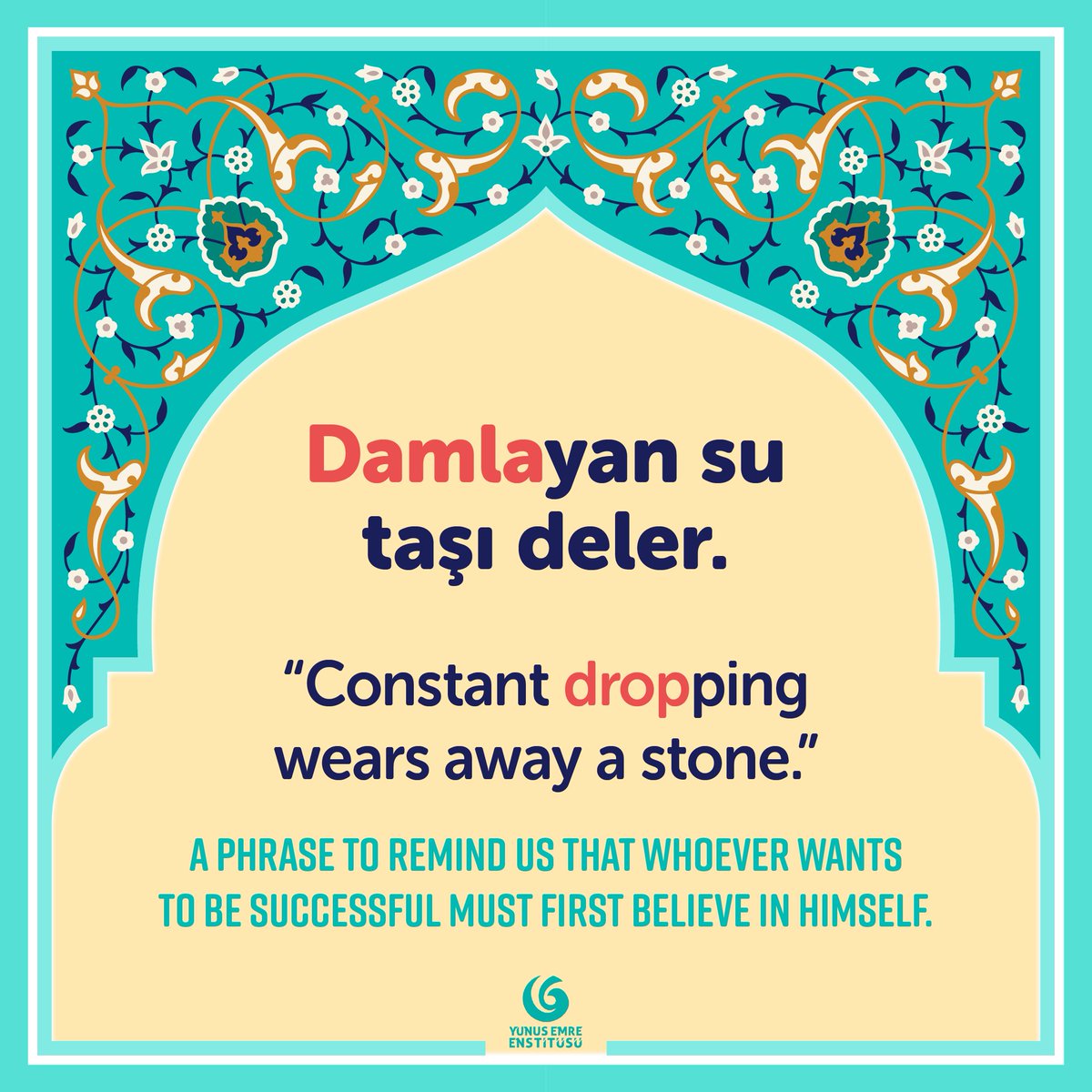yeeamerika's tweet photo. 🇹🇷 ❝Damlayan su taşı deler❞

🇺🇸 ❝Constant dropping wears away a stone❞

#MerhabaMonday #TurkishIdioms 
#NewLanguage #TurkishCulture https://t.co/5xD7bLT97w