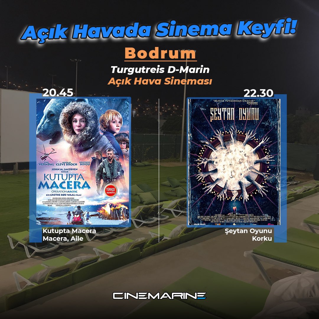 Bodrum Açık Hava Sinemamızda bu hafta.💫
Biletler cinemarine.com.tr'de.✨
