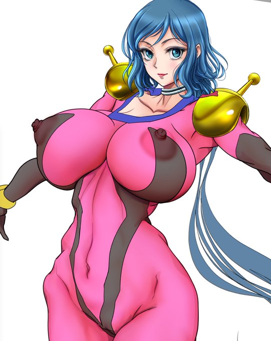 依頼絵の作業進捗〜 現在pixivリク絵の「Gガンのファイティングスーツ姿のイオリ・リン子ママ」の仕上げ中です。今回も色々差分作ってますよ😌おっぱい👍
 #gガンダム 