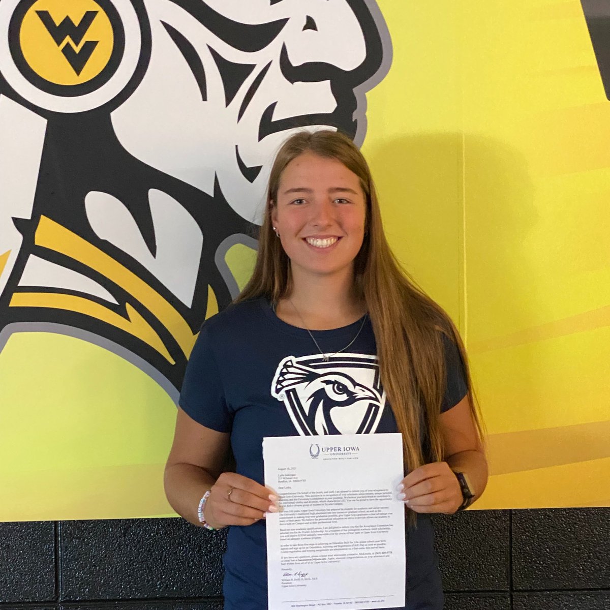 Lydia Imbrogno just added her acceptance letter to the College Bound Wall! In the fall of '22, Lydia will attend Upper Iowa University to study either criminal justice or health services. She will also be playing volleyball for the peacocks! Congratulations Lydia!!🖤💛🖤💛