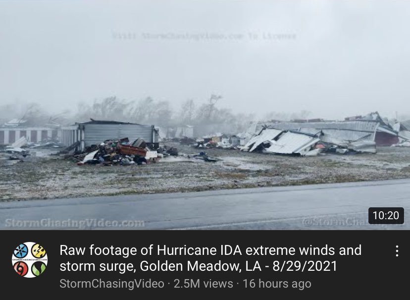 RealSaltySlim's tweet photo. Raw footage of Hurricane IDA extreme winds and storm surge, Golden Meadow, La #HurricaneIda 

https://t.co/ccE5v5Yd1v via @YouTube https://t.co/CbO4h98Ecv