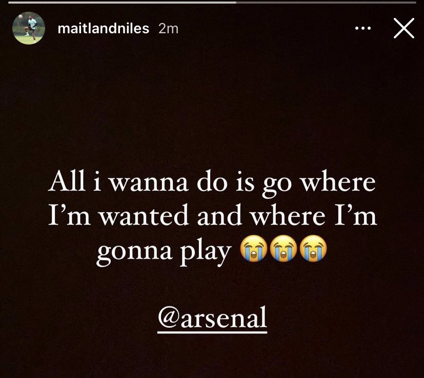 “All I want to do is go where I’m wanted &amp; where I’m going to play”. Ainsley Maitland-Niles here trying to force his move to Everton. No agreement yet with Arsenal. 🔵 #EFC #AFC