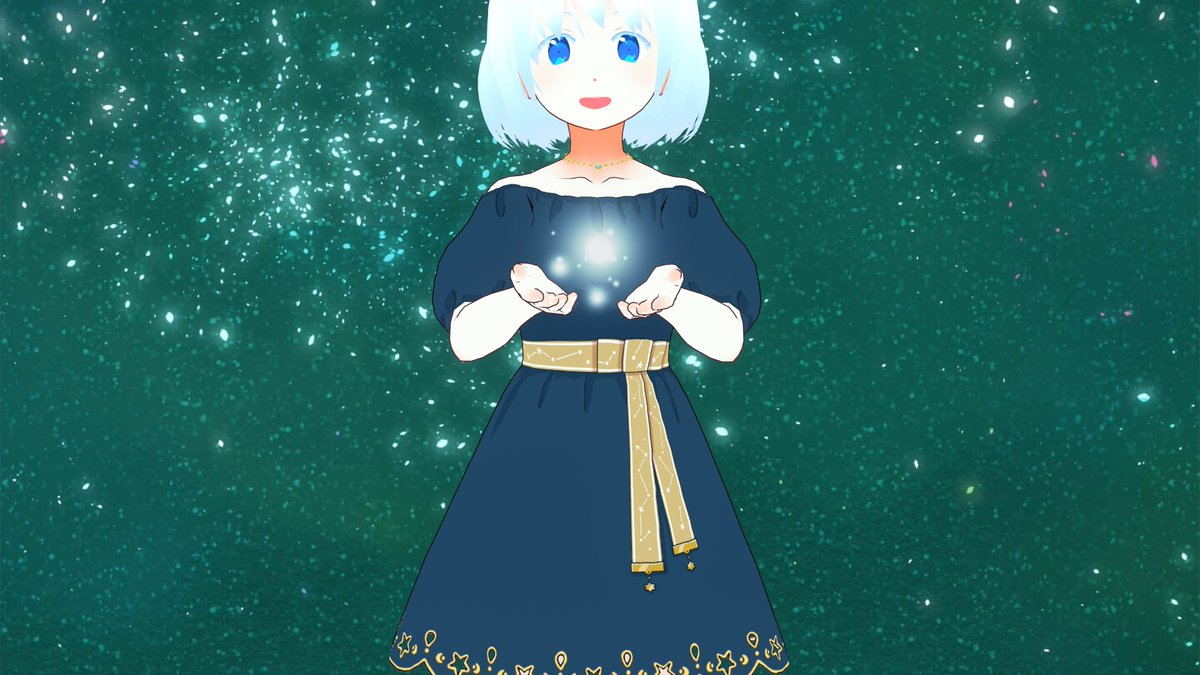 ネリネ バーチャルアカウント バーチャル自撮りです 今日は ちるのおみせ さんのお星さまオフショルワンピースと Min377 さんのレトロワンピースにお着替えしました とにかくかわいくて お着替えって楽しいですね Vroid Vroidファッション