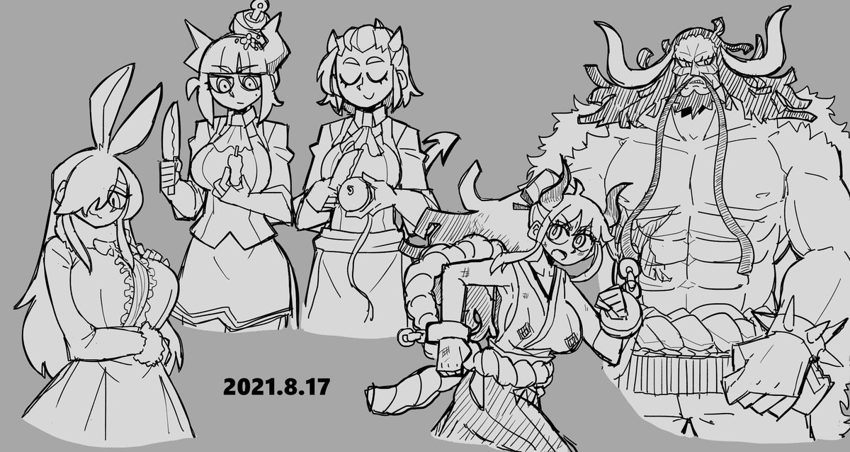 <ラクガキ再掲>
August doodling 