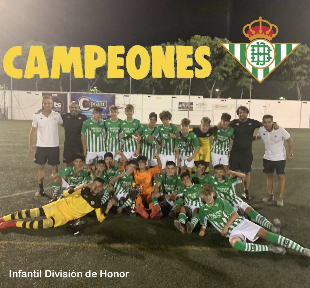 🔊 10º Torneo “ El Reto de Vivir Mejor”

🗣 Torneo en la categoría Infantil División de Honor, durante la #pretemporada 2021/2022

🏆 ¡CAMPEONES! <a href="/RBetisCantera/">Real Betis Cantera</a> 

👏 ¡Enhorabuena campeones!

📱 #LosMejoresTorneosdeVerano
✌ <a href="/CD26_de_Febrero/">CD 26 De Febrero</a>