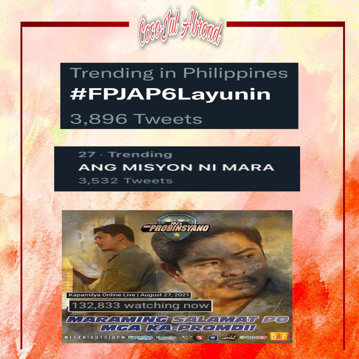 cocojulabroad's tweet photo. Salamat sa lahat ng tumutok at nakisali!!!
ANG MISYON NI MARA
#FPJAP6Layunin https://t.co/UaQSIlODew