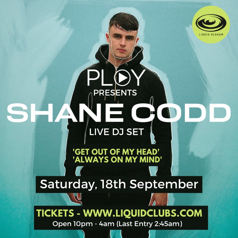 Liquid’s birthday weekend looks like this.

🎤 Friday 17th September - <a href="/OfficialPlatnum/">PLATNUM</a> Live on stage

🎵 Saturday 18th September - <a href="/ShaneCodd_/">Shane Codd</a> DJ Set

🎟 liquidclubs.com