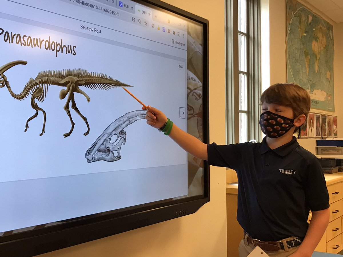 PickingUpSTEAM's tweet photo. @MsDwightC @trinityatl 3rd Grdrs identify evidence in fossils that tell us how dinosaurs behaved #TrinityLearns #DeepenUnderstanding https://t.co/givO5y2ual