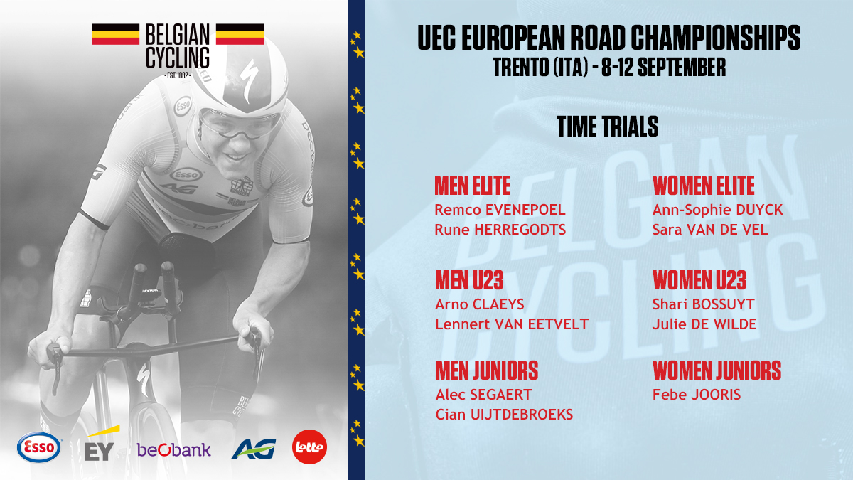 The following Time Trialists will defend our national colours at the UEC European Road Championships in Trento 🇮🇹 | bit.ly/EKWegTrento

#EuroRoad21