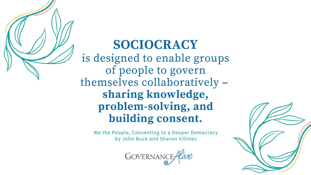 In simplest words, Sociocracy means those who work/ live together, decides together!

Join us in a FREE LIVE WEBINAR to learn and experience the principles behind Sociocracy!

governancealive.com/freewebinar

#Sociocracy #governance #collaboration #consent