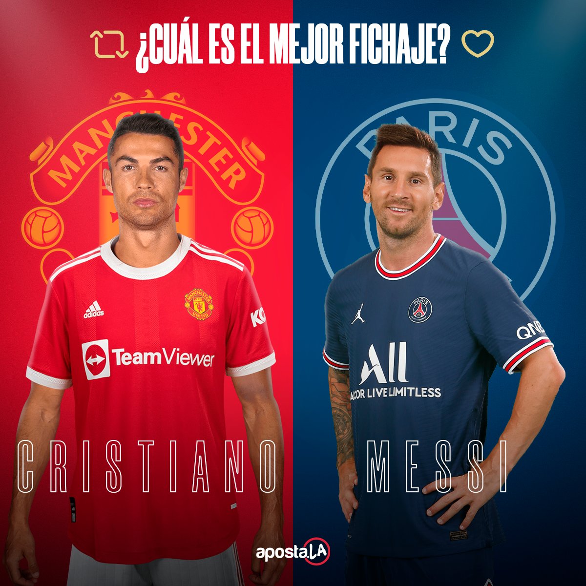 ¿El mejor fichaje de la temporada? 💥⚽️

🔁: CR7
❤️: Messi