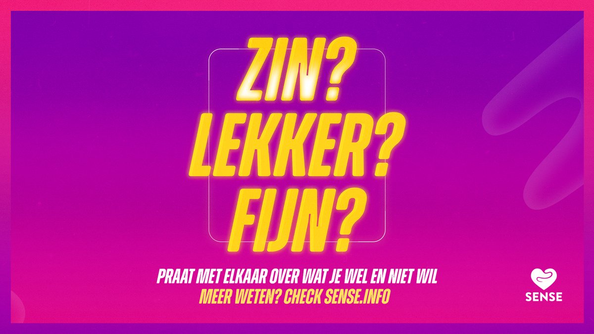 PoelmanJos's tweet image. Veel #jongeren vinden het lastig de ander duidelijk te maken wat ze wel en niet willen bij intiem contact. De campagne #ZinLekkerFijn van @MinVWS &amp;amp; Sense.info helpt jongeren hun #wensen &amp;amp; #grenzen aan te geven vóór,tijdens en na de #seks.Check sense.info