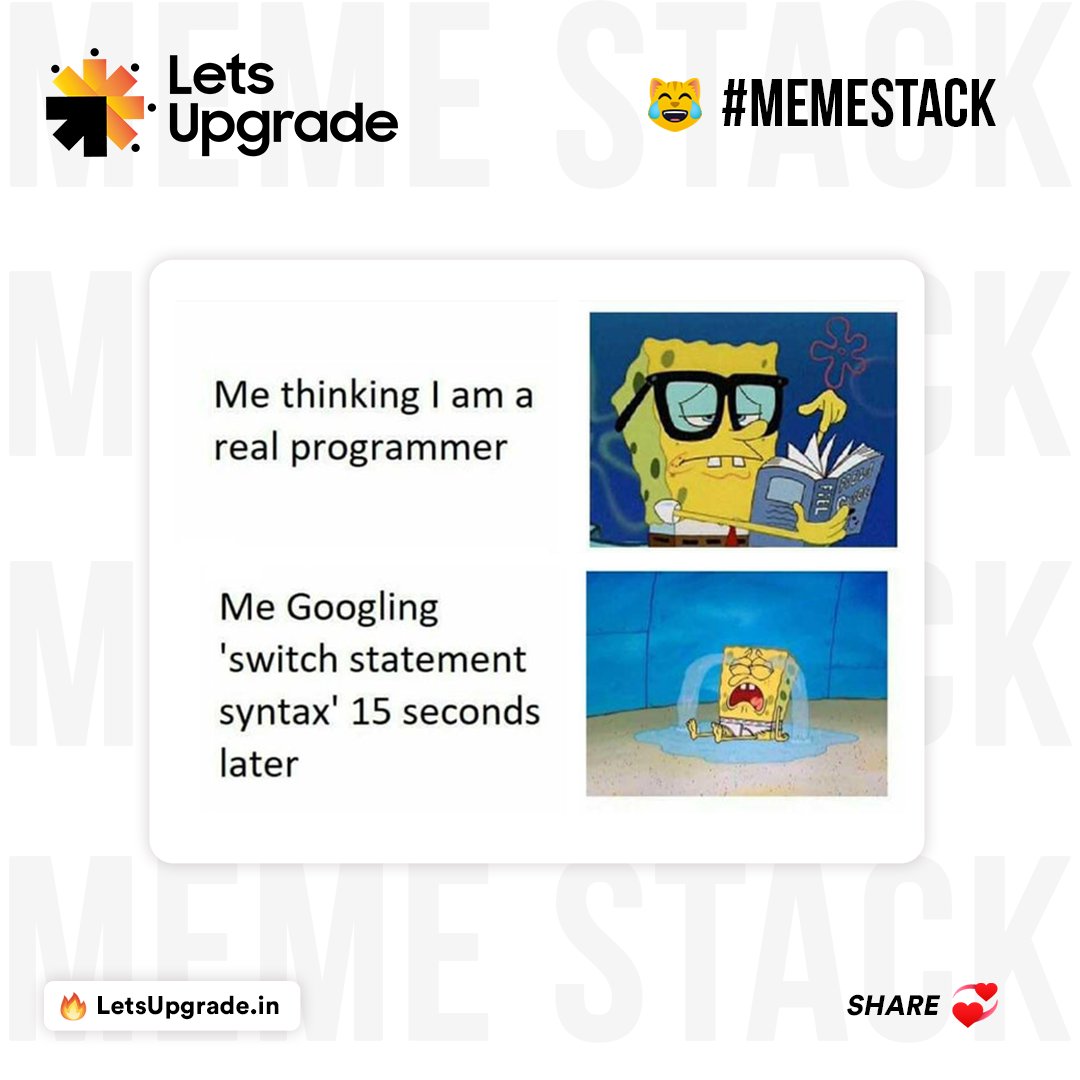 LetsUpgrade_in's tweet photo. #LU_TechMeme: Tag that "Real Programmer"!⠀
#letsupgrade #memes #funny #dankmemes #technology #memesdaily #lol #memepage #comedy #programmer #lmao #dailymemes https://t.co/4gNdDygXWd