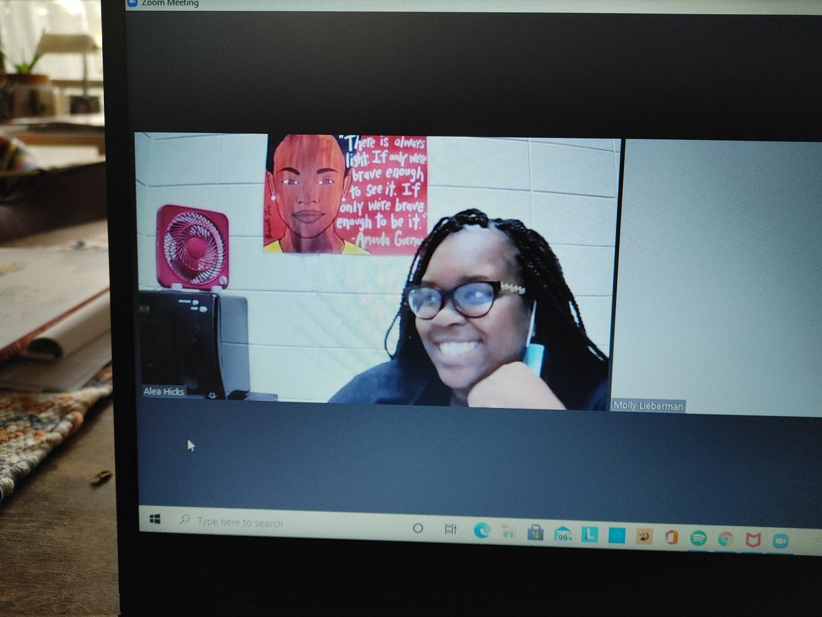 loopitupsav's tweet photo. SO fun to see the amazing Amanda Gorman painting by Panhandle Slim in our 21st Century after school program planning meeting with Ms. Hicks at White Bluff Elementary this morning! #21stCenturySav #TeamAwesome #ThereIsAlwaysALight #TeachersROCK https://t.co/rvbNy2Cfww