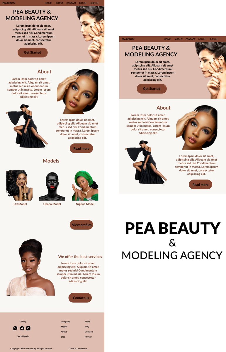 Designforlove1's tweet photo. So I started another challenge, since I was not faithful with the last oneπ. A Modelling agency landing page. Day 2 #dailyui #uiuxdesign #design4devlearn
Tool @figmadesign https://t.co/MtpZ0vkVVD