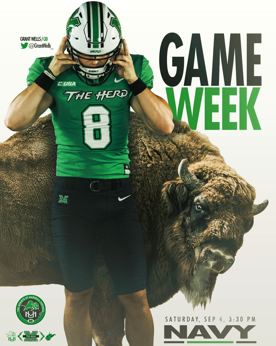 IT'S GAME WEEK. 🟢⚪️

All eyes on Navy! #WeAreMarshall