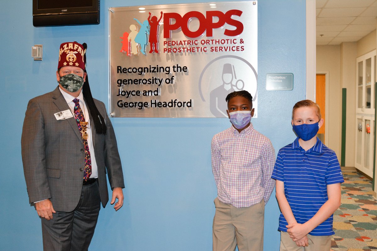 Generosity Heals! Today we celebrated the investments of the Joyce &amp; George Headford Charitable Fund. Their support of Greenville’s Pediatric Orthotic &amp; Prosthetic Services dept continues to ensure patients like Brandon &amp; Parker can lead their best lives &amp; reach for their dreams.