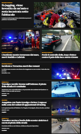 CicloMamaa70's tweet photo. @VIVINSTRADA @DanielCarax @RaiNews @Raiofficialnews @RaiUno In soli 3 giorni una vera mattanza e questo sulle strade romane, fatevi due conti su tutto il territorio https://t.co/49IqB993mw
