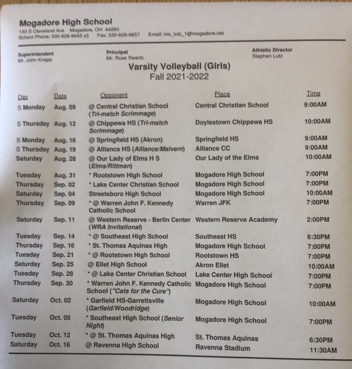 MogadoreVolleyB's tweet photo. π¨πHome Openerππ¨
Tuesday - August 31, 2021 at MHS vs. Rootstown
JV starts at 5:30PM and Varsity follows! #MVB4E https://t.co/6hCw6ueYcU