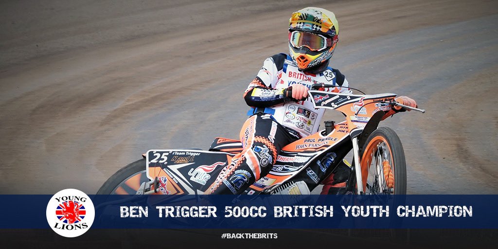 Huge congratulations to <a href="/bentrigger1/">bentriggs25</a> . 500cc British Youth Speedway Champion. 🏆🏁

#BackTheBrits 🇬🇧🇬🇧 📷 <a href="/ian_rispin/">Ian Rispin</a>