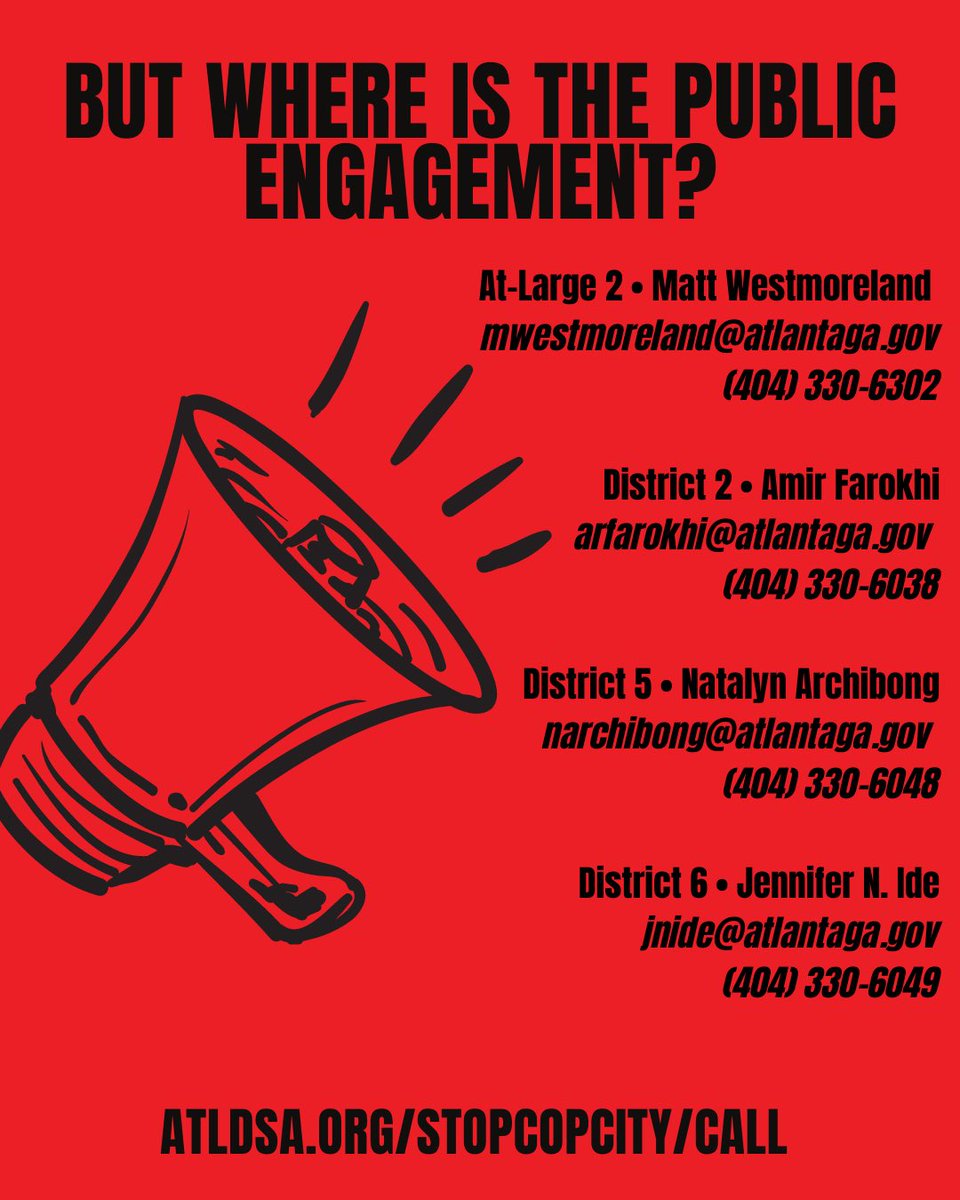 darcatl's tweet image. Hey @atlcouncil where is the public engagement??? The entire purpose of tabling the vote, according to Archibong, was to gather public input. Have you done it? No!!!!