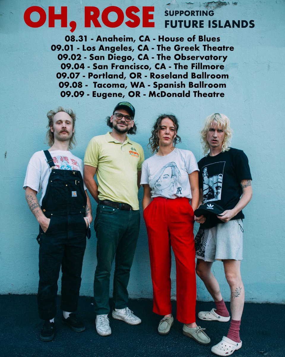 Oh, Rose (@ohrosemusic) on Twitter photo in a very wild turn of events we’re joining <a href="/futureislands/">Future Islands</a> on their west coast tour dates. I don’t tweet often, but twitter is kinda where this friendship began, so hell yeah! in a very wild turn of events we’re joining <a href="/futureislands/">Future Islands</a> on their west coast tour dates. I don’t tweet often, but twitter is kinda where this friendship began, so hell yeah!
