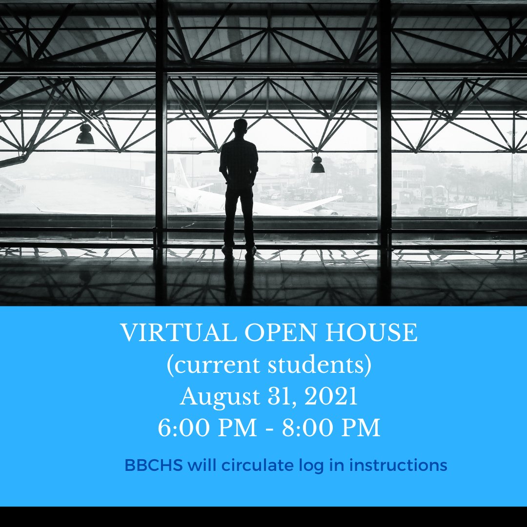 Parents: Virtual open house is tomorrow 8/31/21. Ask your student for log in info👍