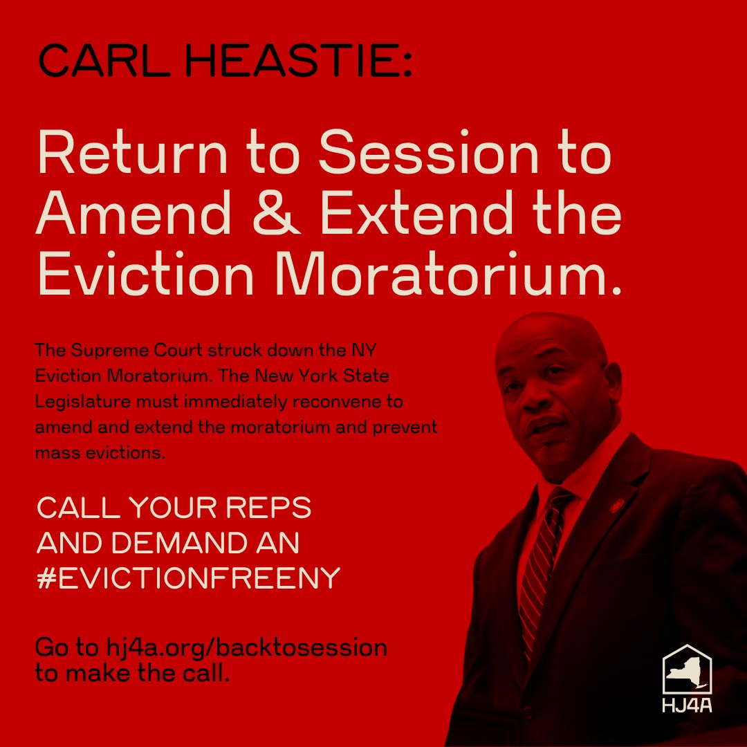 @TheCivicApp @sandoval_milli @garrar26 @citizenactionny @jenni_del_bloc @MaketheRoadNY @housing4allNY @GovKathyHochul @AndreaSCousins @CarlHeastie Please also call your representatives!

We must extend the moratorium and keep New Yorkers in their homes. 

Give your representative a call at hj4a.org/backtosession