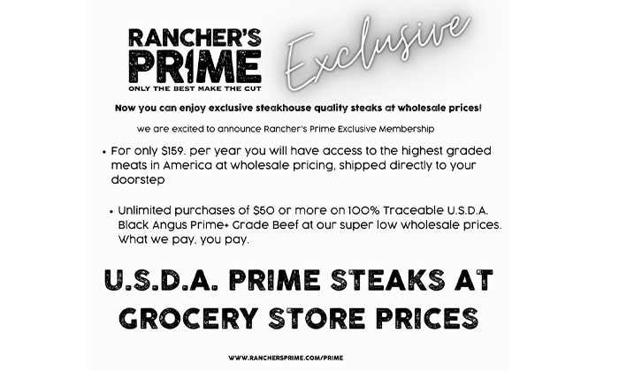 RanchersPrime's tweet photo. HOW DO YOU SAVE? We are offering our new Rancher’s Prime Exclusive Membership at the introductory price of only $159 per year. Pay just one flat yearly fee to get access to some of the best and most exclusive discounts and benefits.
Link: https://t.co/mvgnQ6bjQ6 https://t.co/EAqSPQi7cp
