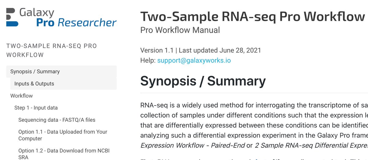 #usegalaxy Pro Workflows are a thing, and now with a first proper user manual: galaxyworks.io/docs/two-sampl…