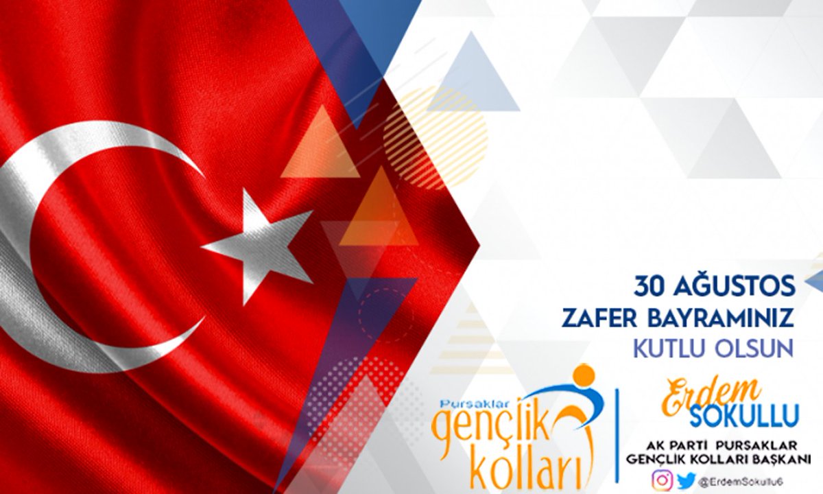 Türk Milletinin Şanlı ZaferiTürkiye Bayrağı
Dumlupınar Kocatepe’de Şaha Kalkan Komutanın Emrindeki Göğüsü İmanlı Büyük Bir Ordunun Zaferi.

Gazi Mustafa Kemal Atatürk ve Aziz Şehitlerimizi Rahmetle Yad Ediyoruz.

#30AğustosZaferBayramı’mız Kutlu Olsun.