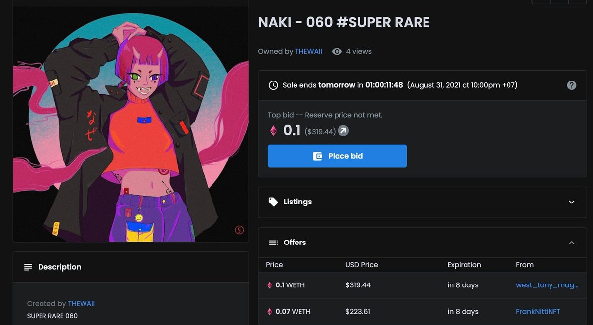 NakiNft's tweet photo. Bids start ⚠️⚠️ OMG 0.05 to 0.1 in a few mins!!! Thank you 🙏🏻💜💜 https://t.co/GPBqNBrDql