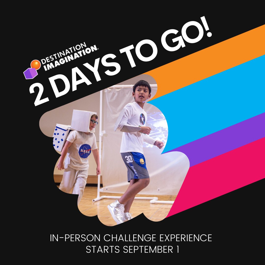 Ready for your next creative problem-solving adventure? 🧠🎨Our in-person season of Destination Imagination begins this Wednesday. Virtual starts October 1. Get your Team Number and get solving! hubs.la/H0V-Hw30