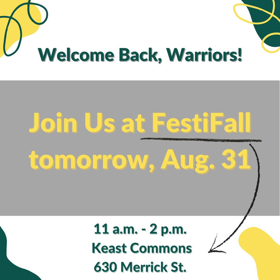 wsuprssa's tweet image. &quot;Welcome back, and welcome incoming Warriors! Here&apos;s wishing you a fantastic start to your semester. Visit us at FestiFall tomorrow, Aug. 31, from 11 a.m. - 2 p.m. to learn about how PRSSA can benefit your career and how to apply for membership. We&apos;ll see you there!