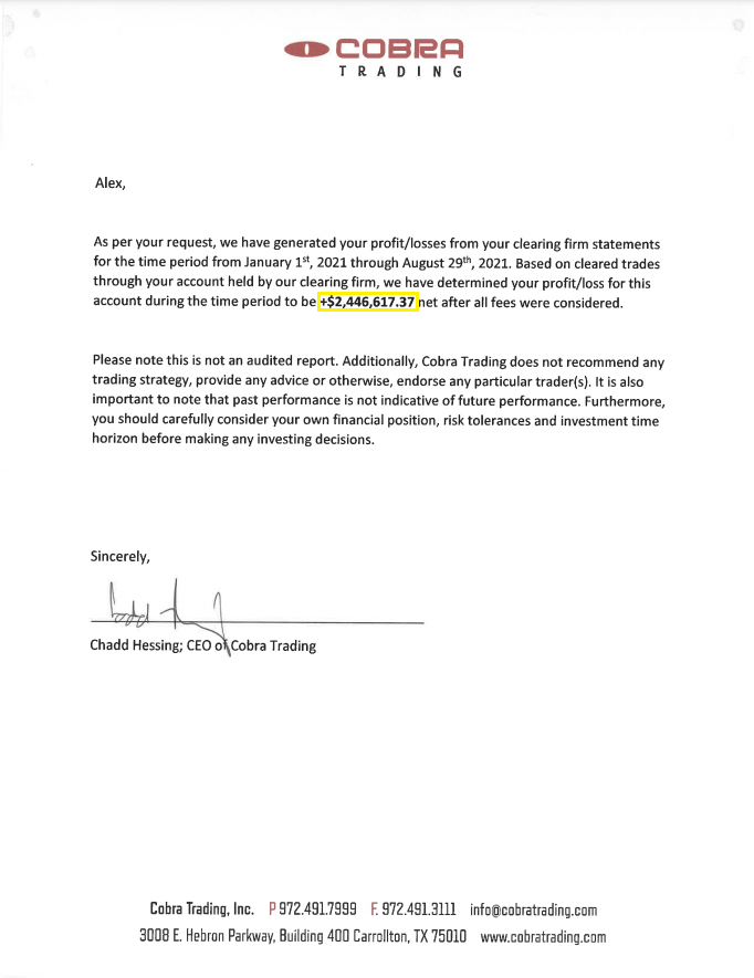 AT09_Trader's tweet image. +$2,446,617.37 NET PROFIT

(After Locate Fees &amp;amp; Commissions) for the year verified by @cobra_trading 

Not a bad for only ONE HOUR of trading per day! 

Say what you want about scalping.. but it is the best way to grow your account

FORGET THE HOMERUN MENTALITY!

@MyInvestingClub