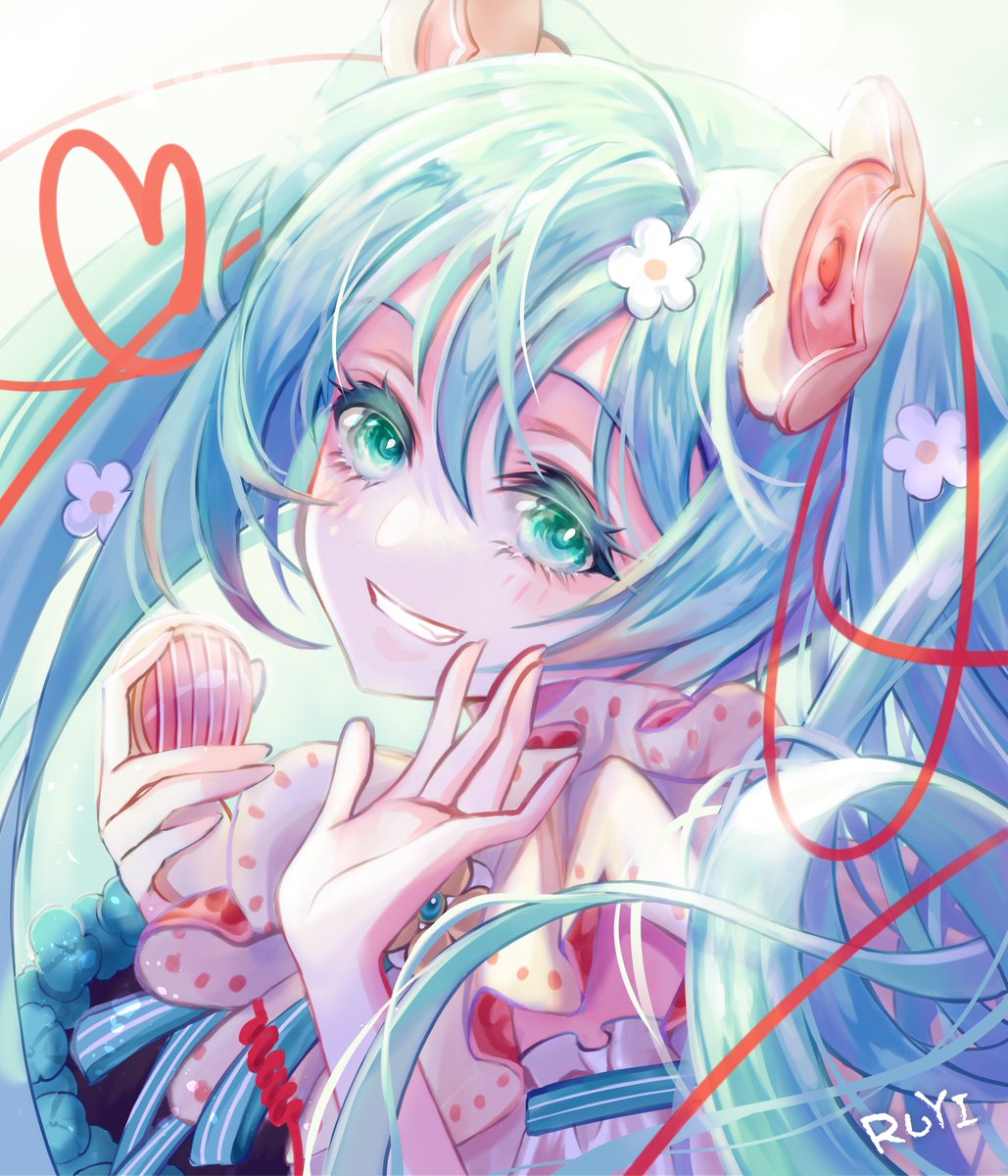 初音ミク「いつもミクに笑顔をもらってるから、
今日はミクを笑顔にする日。

#初音ミク生誕」|𝐑𝐮𝐘𝐈《ルイ》🐰のイラスト