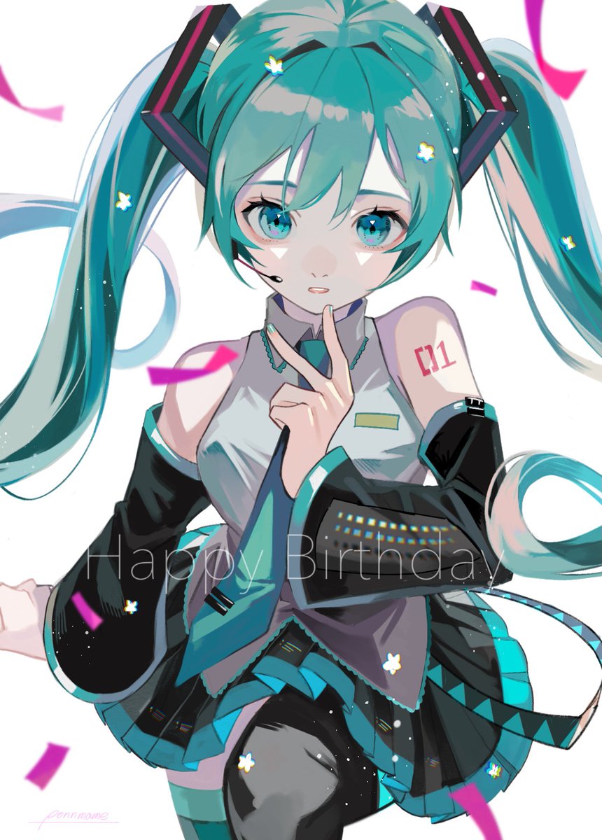 初音ミク「Happy Birth day toミク🍰

#初音ミク生誕祭2021
 #初」|ぽん豆°低浮上のイラスト