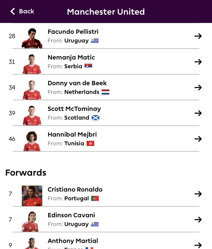 TeamCRonaldo's tweet photo. 🚨 As it seems from the Premier League application, Cristiano Ronaldo has been registered with the number 7. 🤔 https://t.co/rcLOSBEJJw