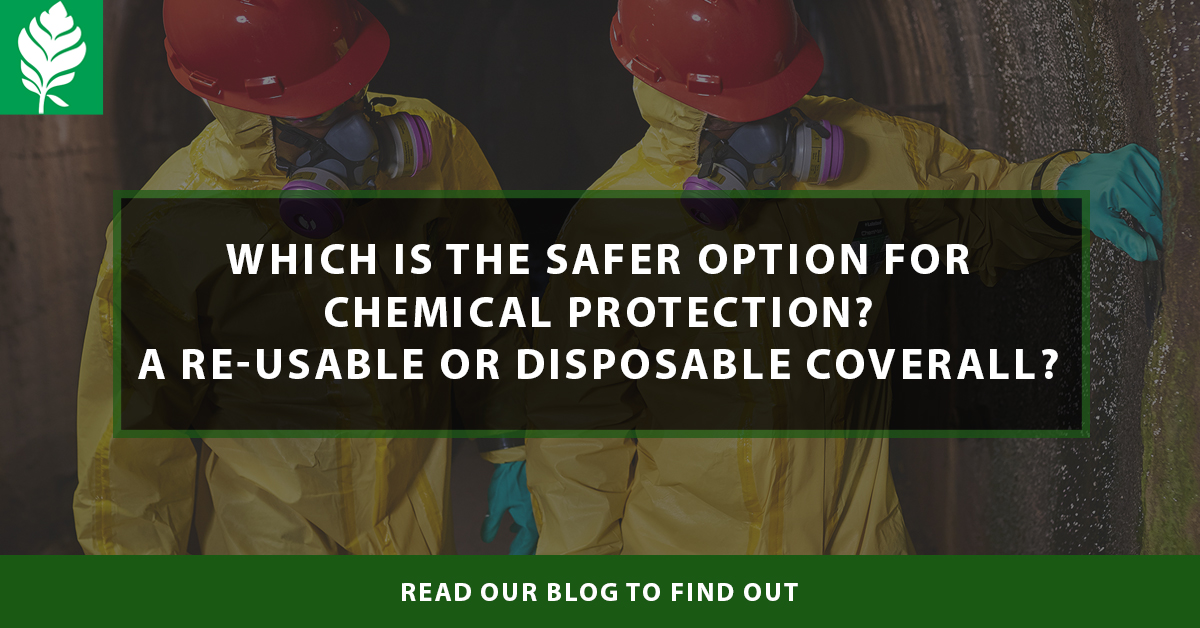 Which is the safer option for chemical protection? A re-usable or disposable coverall? Get the answer in our blog: hubs.ly/H0Tg59d0 #PPE #ChemicalSuits #ChemicalProtection