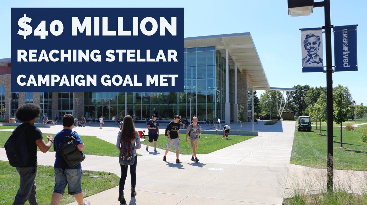 UISedu's tweet photo. The #UISedu Reaching Stellar Campaign has reached its $40 million fundraising goal almost a year ahead of schedule. The campaign is far from finished, as it will continue to raise funds for scholarships and other important priorities. 

➡️ Read More: https://t.co/hfF4xyB6ff https://t.co/9GVcqGfpbe