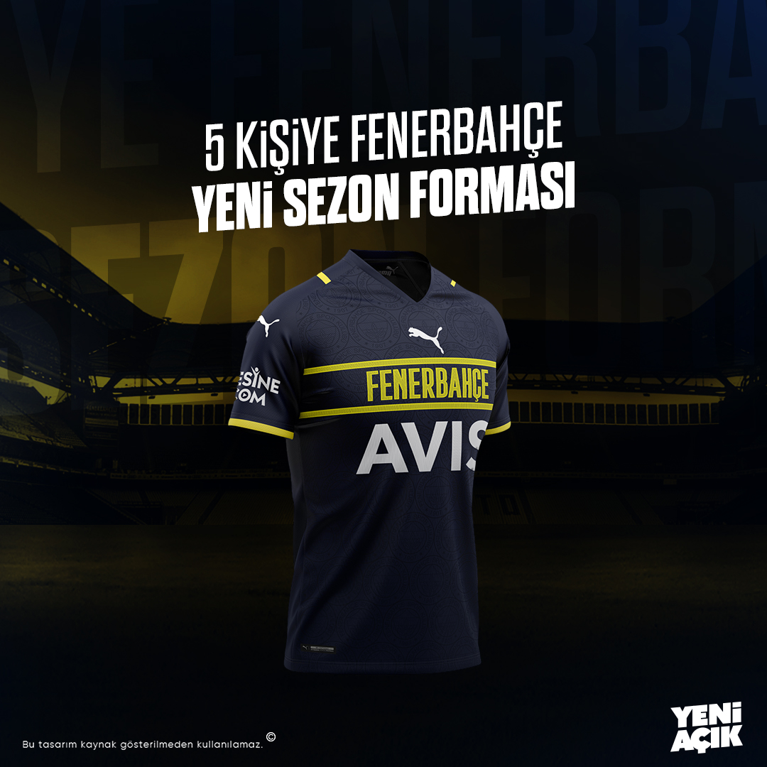 YENİ AÇIK’TAN 5 KİŞİYE FENERBAHÇE FORMASI. 👕

Çekilişe katılmak için yapmanız gerekenler👇

🟡 Paylaşımı Retweet etmek ve beğenmek;
🔵 <a href="/yeniacikcom/">Yeni Açık</a> hesabını takip etmek.

Kazananlar 15 Eylül Çarşamba günü Twitter’dan açıklanacaktır.