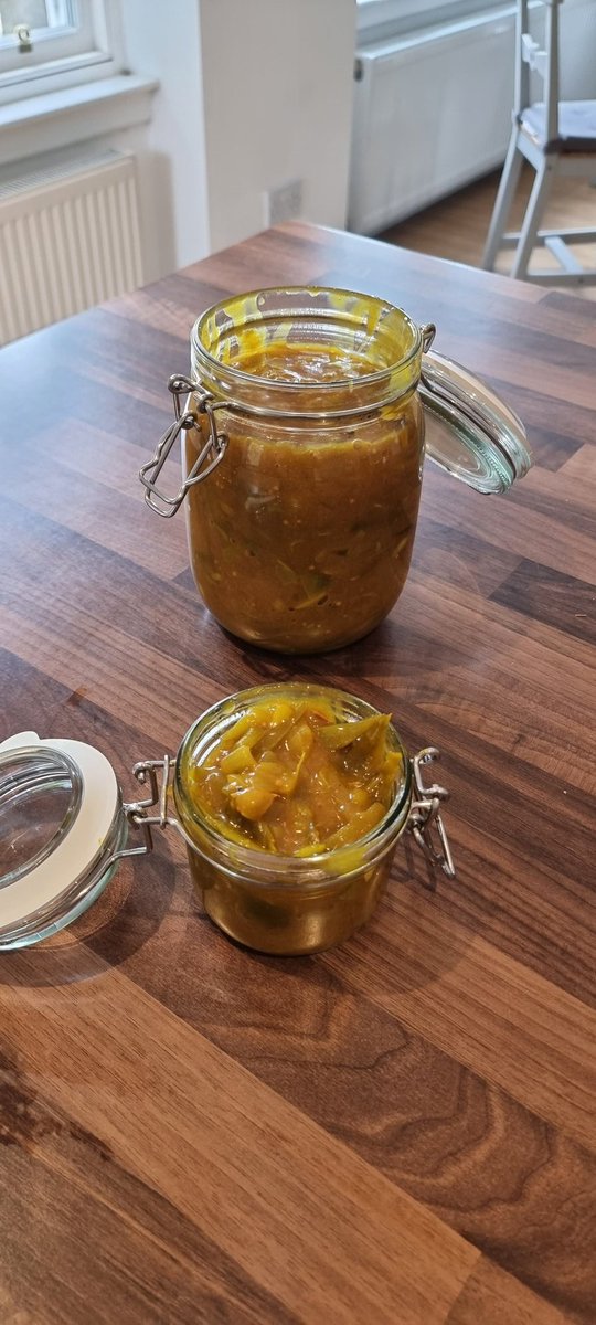 Pickling some of the last runner beans. They've been ace.