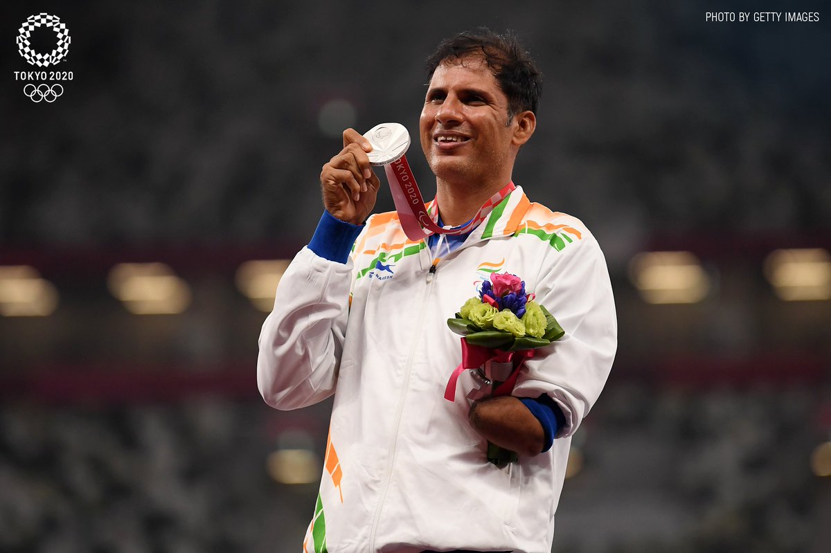 VVSLaxman281's tweet photo. What a spectacular day for India at the #Paralympics

  #Gold medal for Sumit Antil (F64) and a #Silver and #Bronze for Devendra Jhajharia and Sundar Singh Gurjar  respectively (F46) .

So proud of these rockstars. 

#Tokyo2020 https://t.co/lAJAOdDTQD