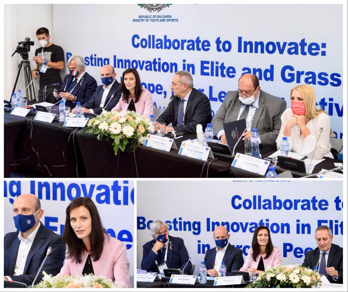 Pleased to open event in Sofia 🇧🇬 on the role of #innovation in #sport. 👟

Promoting #innovation is beneficial for both 🇪🇺 elite &amp; grassroots sport. The EU Work Plan for Sport 2021-2024 places social &amp; digital innovation at its heart &amp; will be 🗝️ to achieve our ambitions.