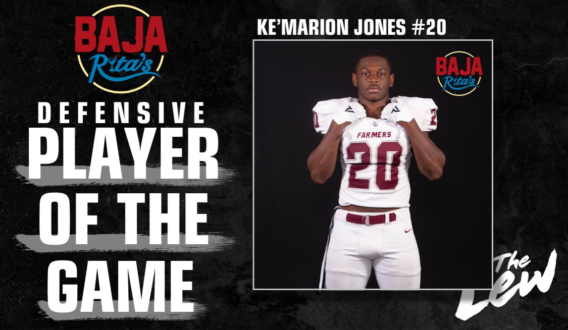 Ke'Marion Jones. The Week 1 #BajaRita Defensive Player of the Game