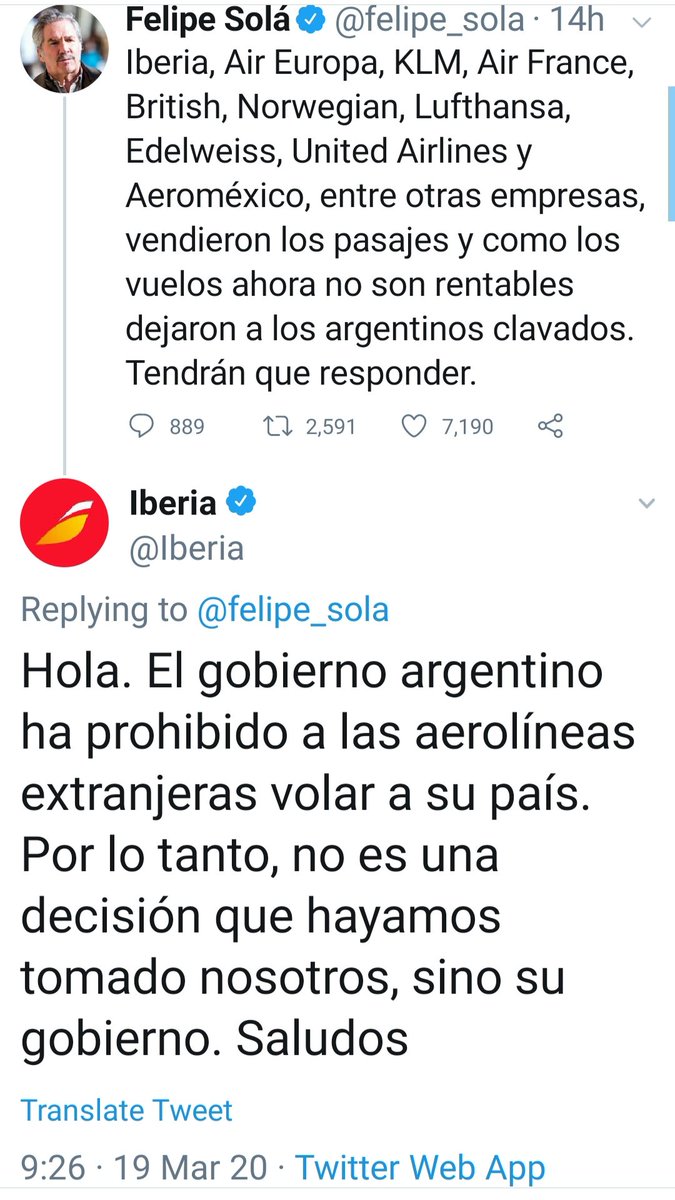 Citá este tui con las veces que gobiernos o empresas extranjeras salieron a contestarle al kernerismo. Empiezo con estos dos tuits que ya son históricos.