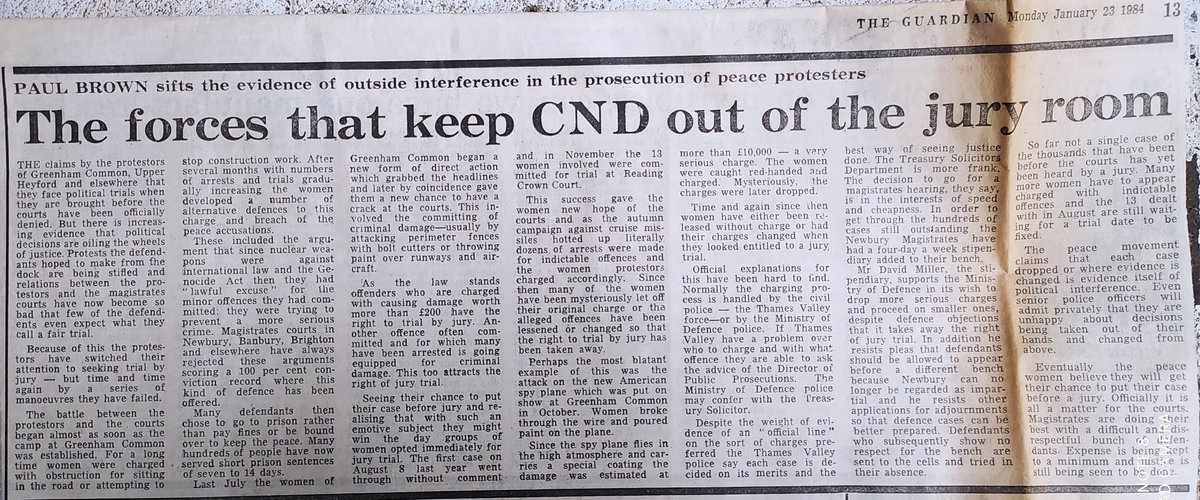 SamLJPage's tweet photo. It's almost 40 years since Janey and I tried to stop the US cruise missiles from landing in #GreenhamCommon Still warmly remember friends and activists in #StAlbans Nuclear Disarmament campaign.
#GreenhamWomen #StopTrident https://t.co/TGWgEHmIo2