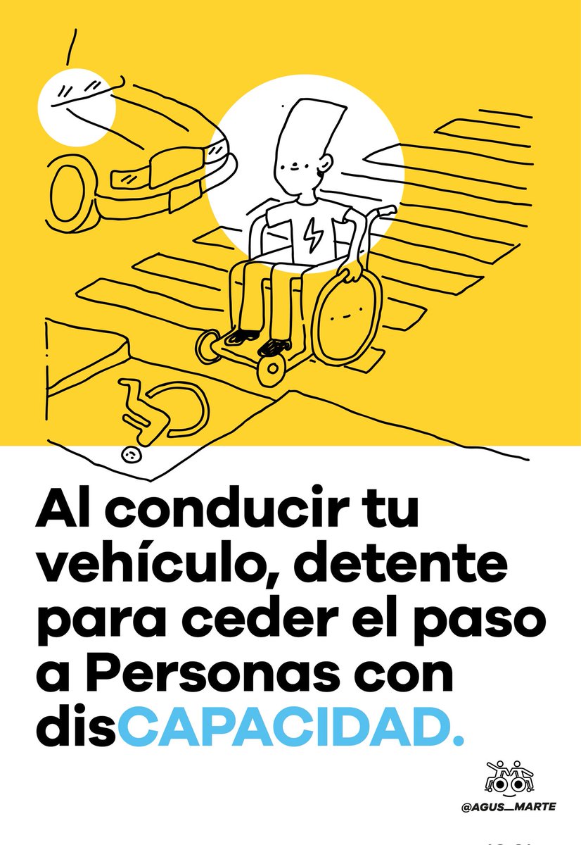 Con una simple acción, contribuyes a la Inclusión de las personas con disCAPACIDAD.

1.🦮Permíte el acceso de perros de asistencia.
2.🚗No invadas la banqueta.
3.🚫Evita colocar stickers en las señaléticas, 
4.♿Cede el paso.